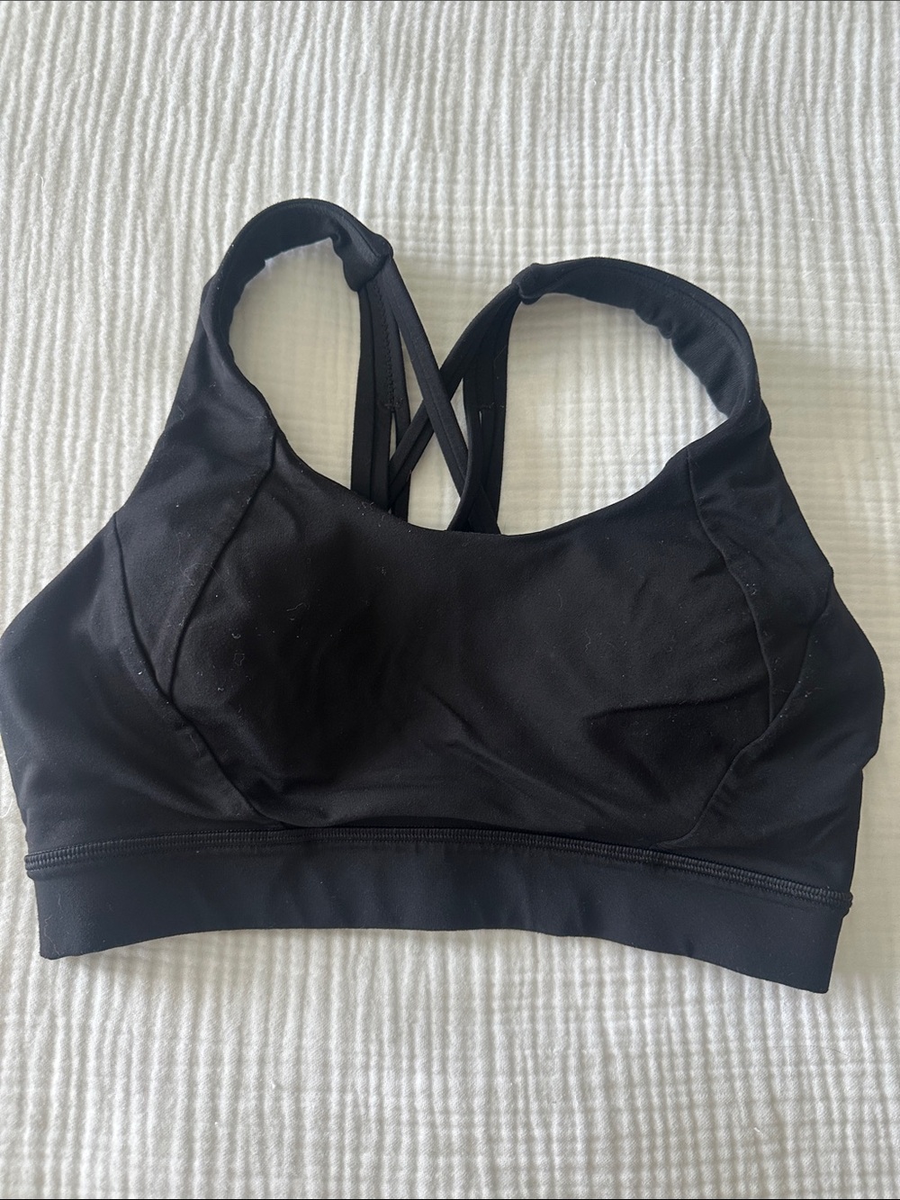 lululemon athletica Black Crossback Sports Bra size 6